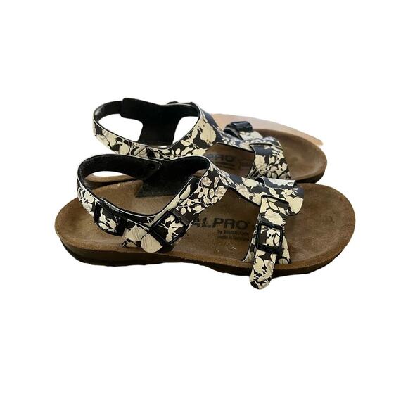 Alpro by Birkenstock Black Gizeh Royal Python Floral Sandals Size 7M - Picture 2 of 7